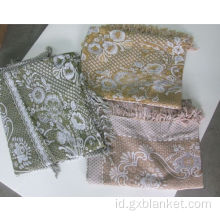 Desain katun dan poliester jacquard dalam selimut 2 warna